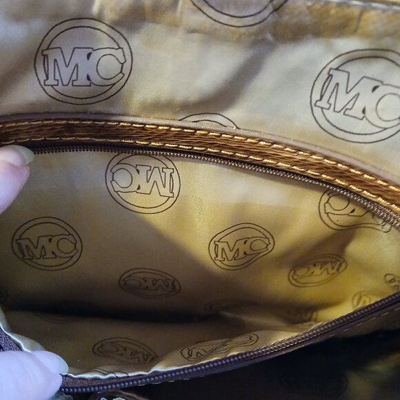 Marc Chantal MC Vintage Kirste Multi Croco Stripes Embossed Should… - Picture 10 of 10